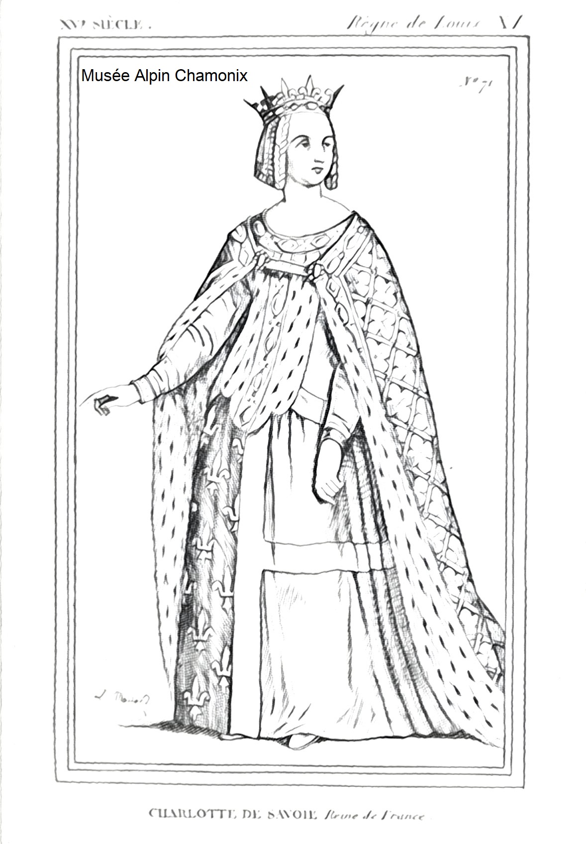 Coloriage Charlotte de Savoie ©musée Alpin