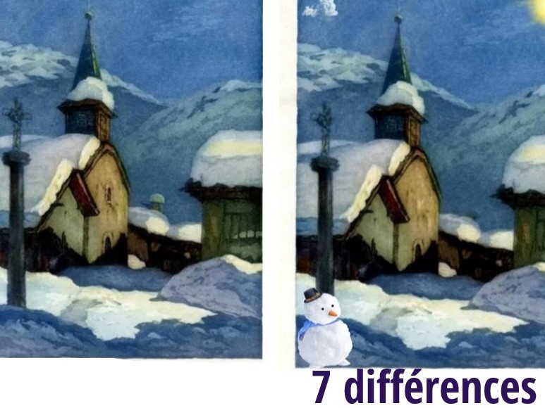 Retrouvez les 7 différences dans ces oeuvres du musée Alpin !