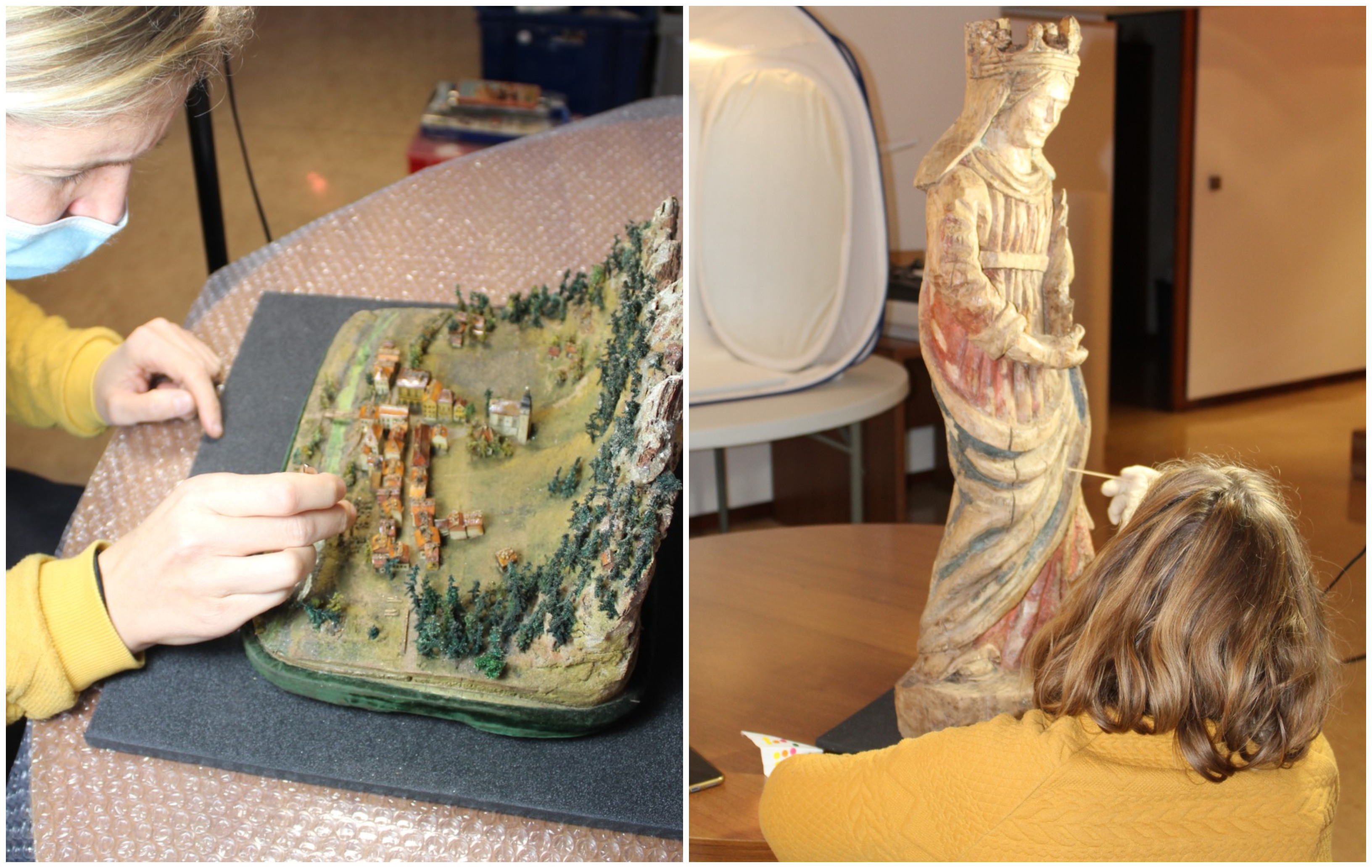 Restaurations d'oeuvres en relief par Émilie Masse
