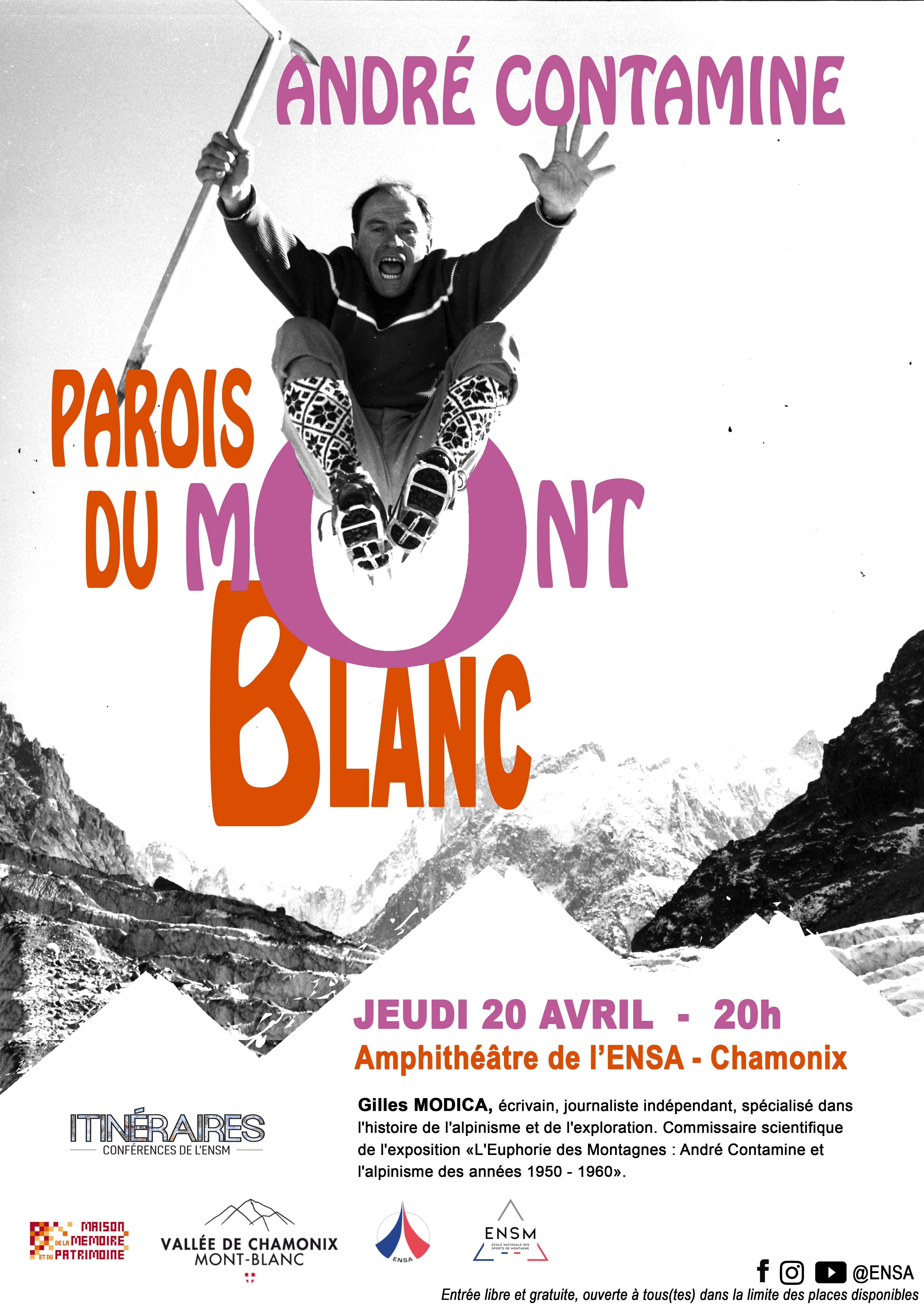 Affiche de la conférence Les Parois du Mont-Blanc
