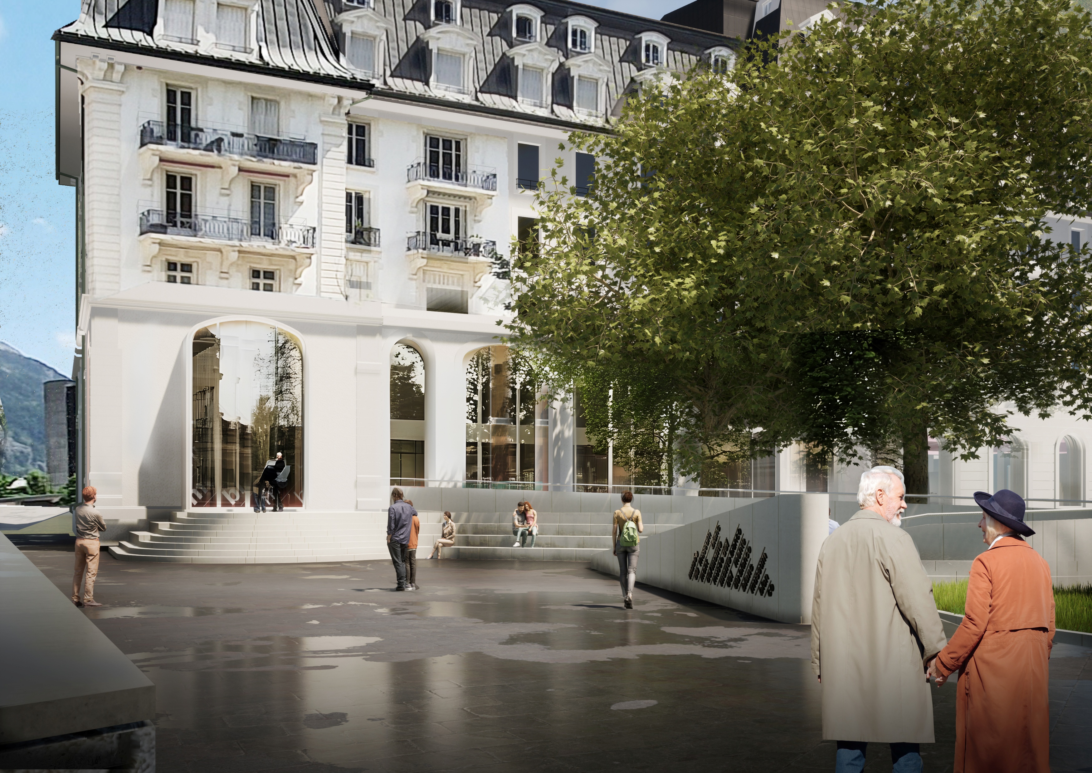 Visuel 3D de la façade du musée du Mont-Blanc
