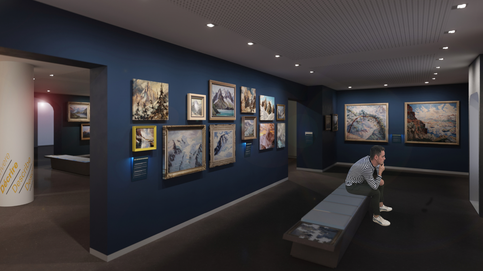 Visuel 3D du parcours intérieur du musée du Mont-Blanc