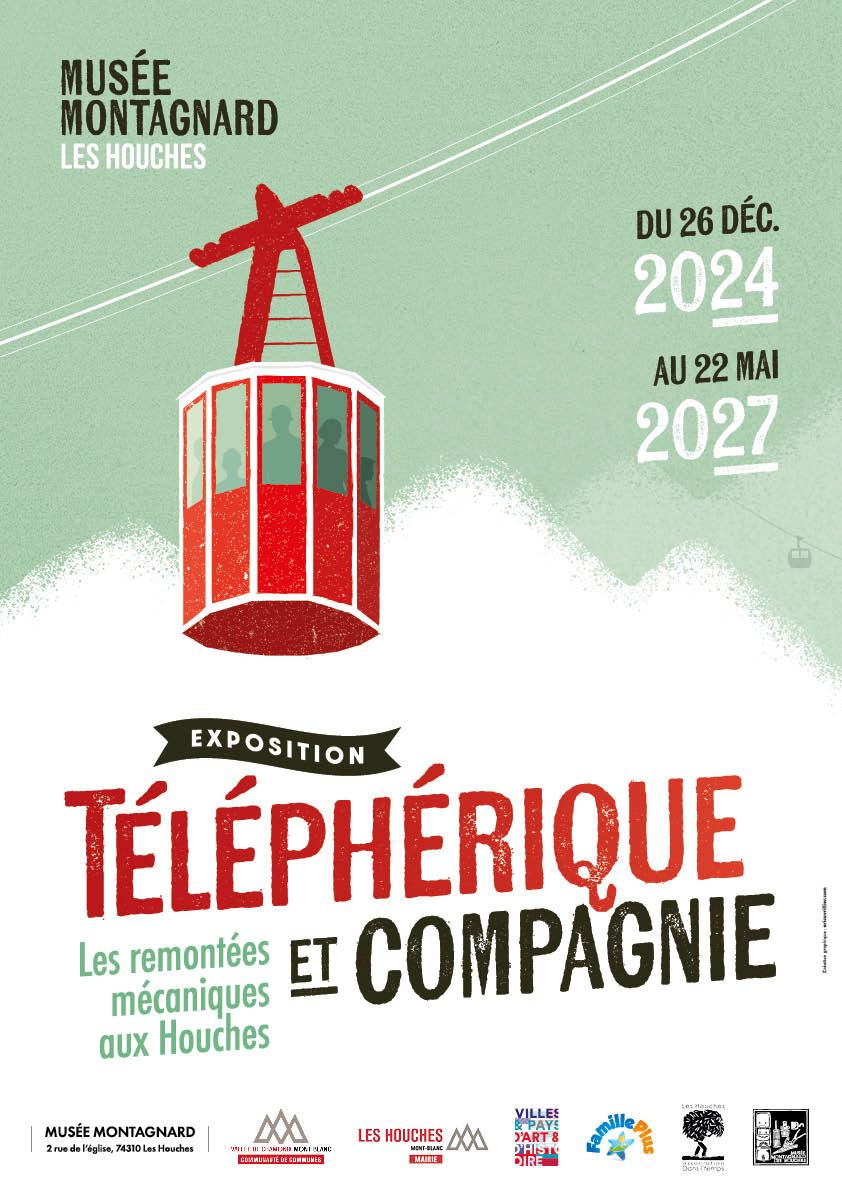 Affiche de l'exposition temporaire Téléphérique et compagnie