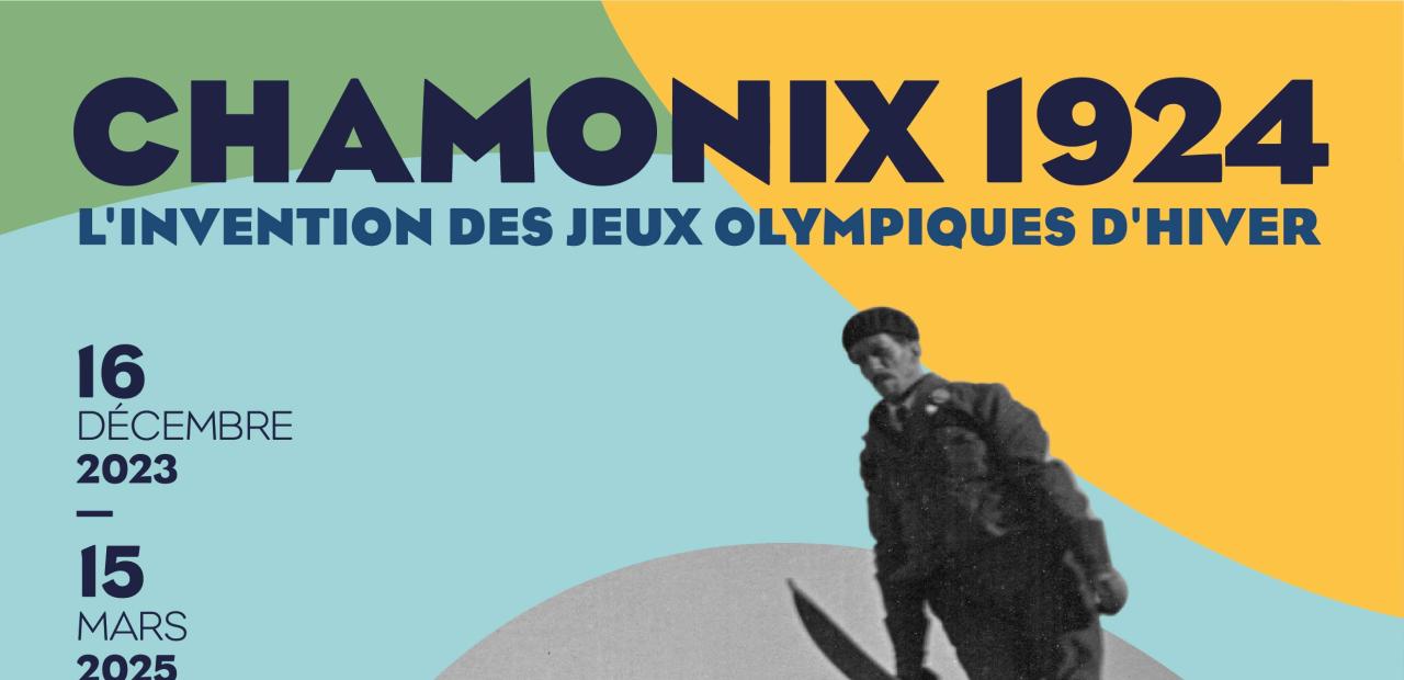 Affiche exposition Chamonix 1924 Affiche exposition temporaire Chamonix 1924