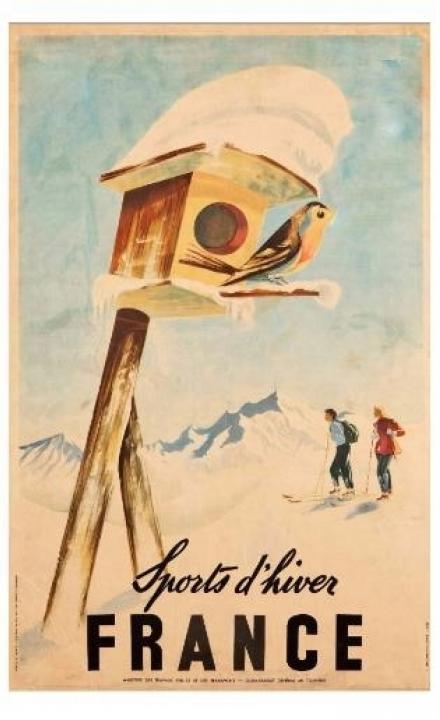 Affiche "Sports d'Hiver en France" ©musée Alpin