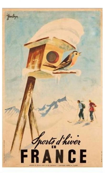 Affiche "Sports d'Hiver en France" ©musée Alpin