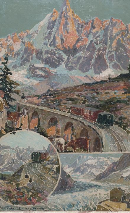 David Dellepiane, Le train de Chamonix au Montenvers, 1er quart du 20e siècle David Dellepiane, Le train de Chamonix au Montenvers, 1er quart du 20e siècle