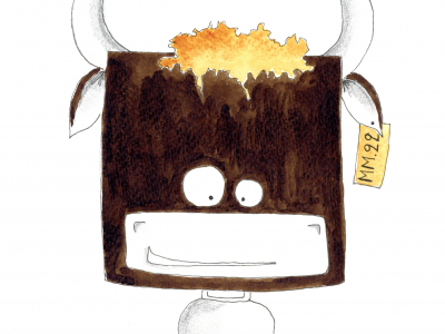 La vache Gentiane ©musée Montagnard La vache Gentiane, mascotte du livret jeu du musée Montagnard