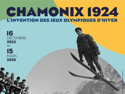 Affiche exposition Chamonix 1924 Affiche exposition temporaire Chamonix 1924